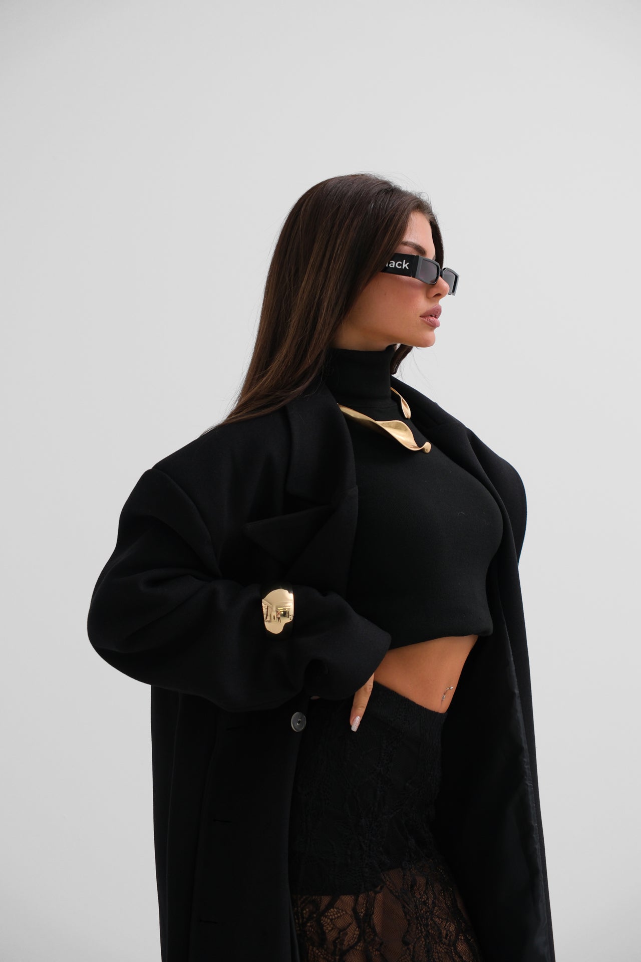 Timeless Oversized  Black Maxi Coat