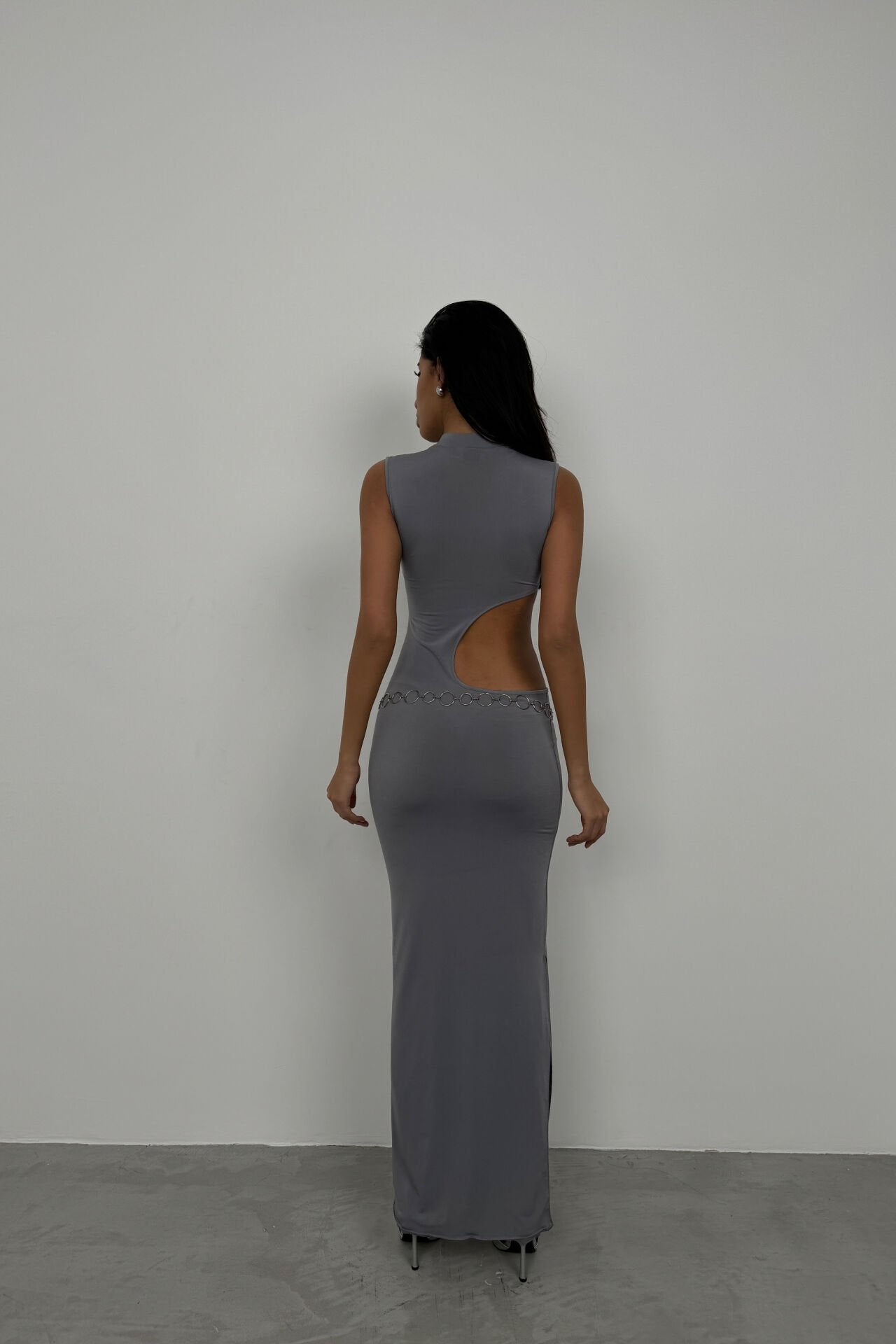 Sculpted Elegance Cut-Out Maxi Dress