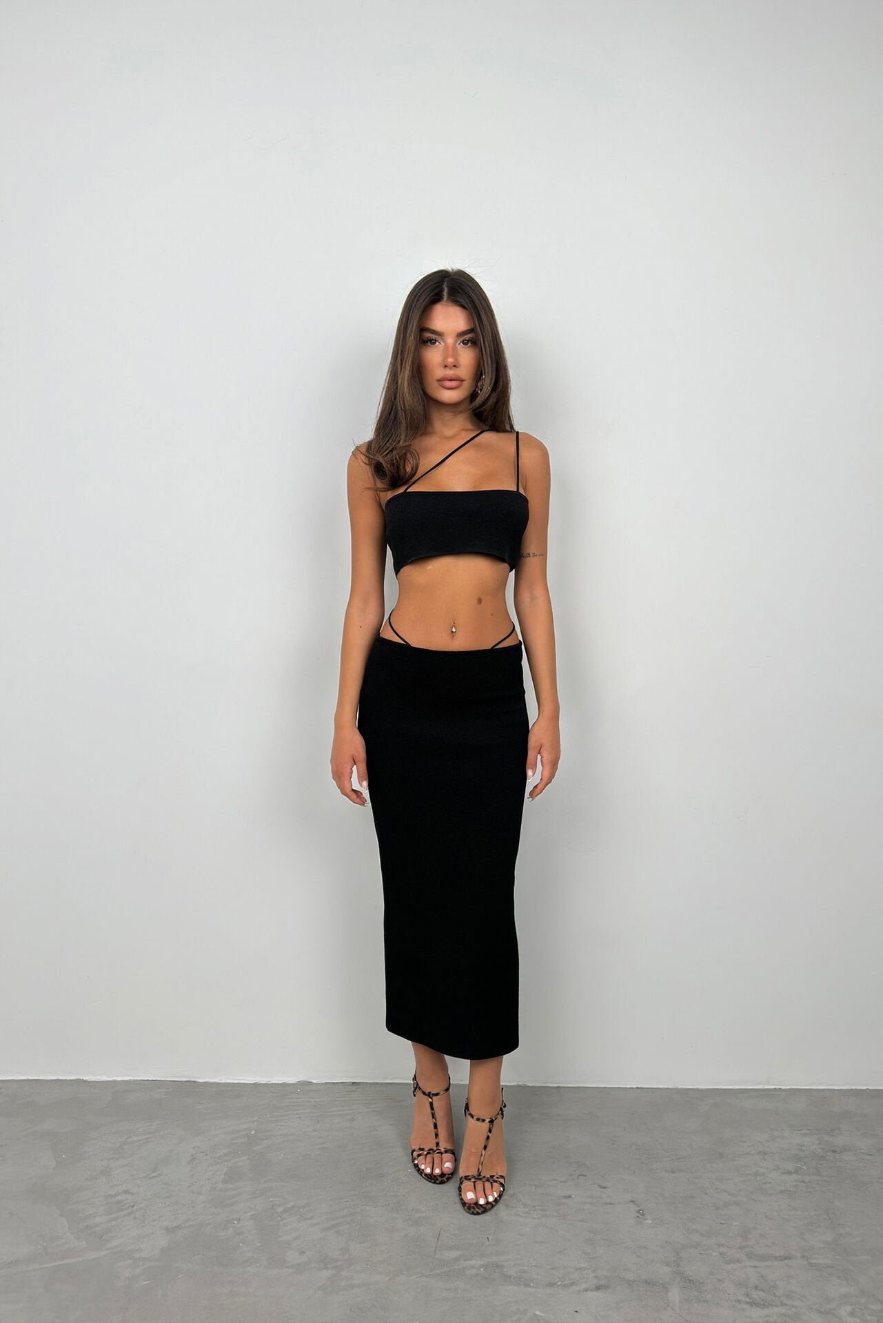 Noir Luxe Crop Top