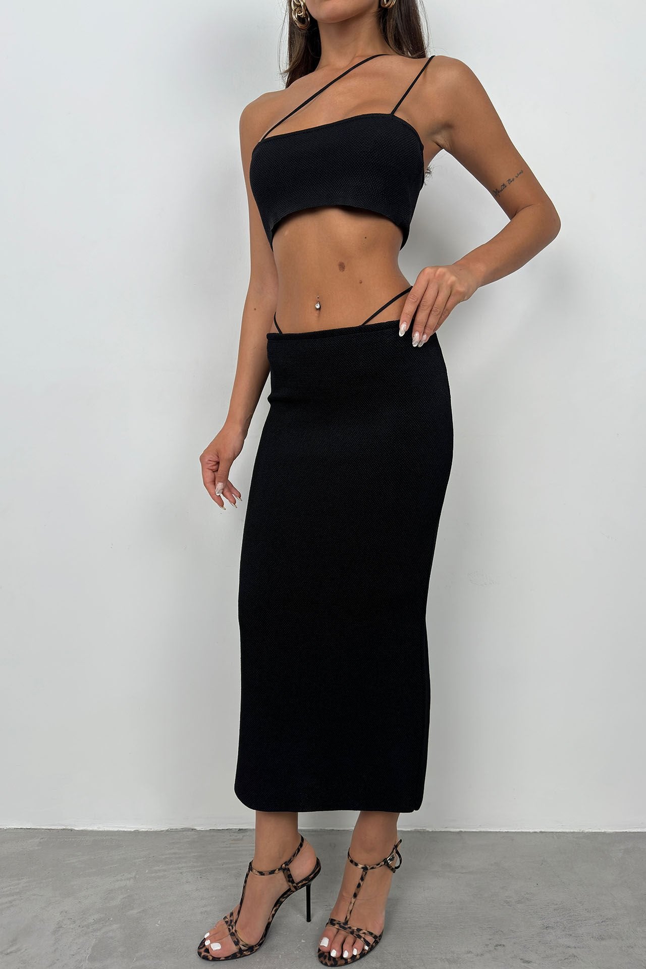 Noir Luxe Crop Top