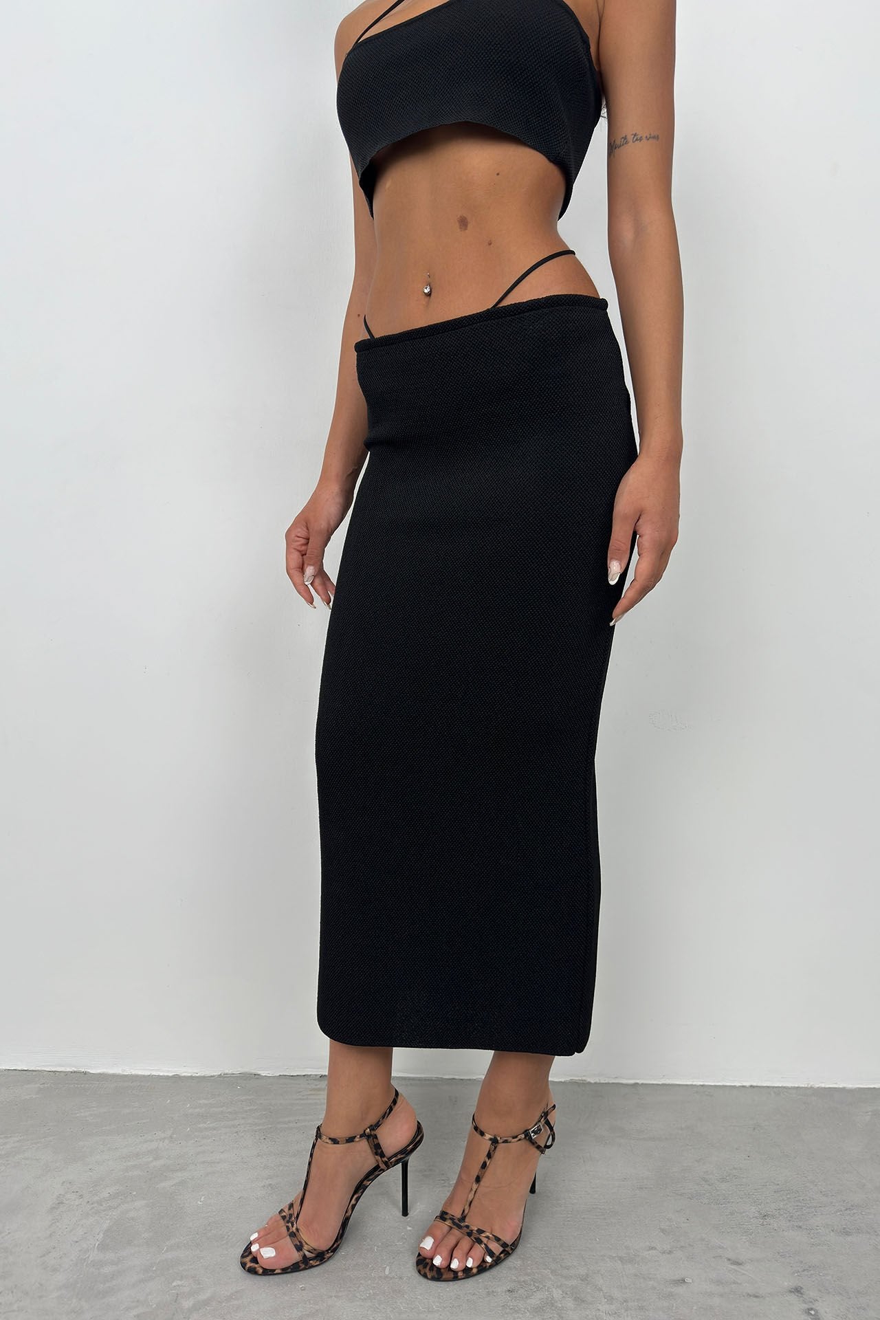 Noir Luxe Crop Top