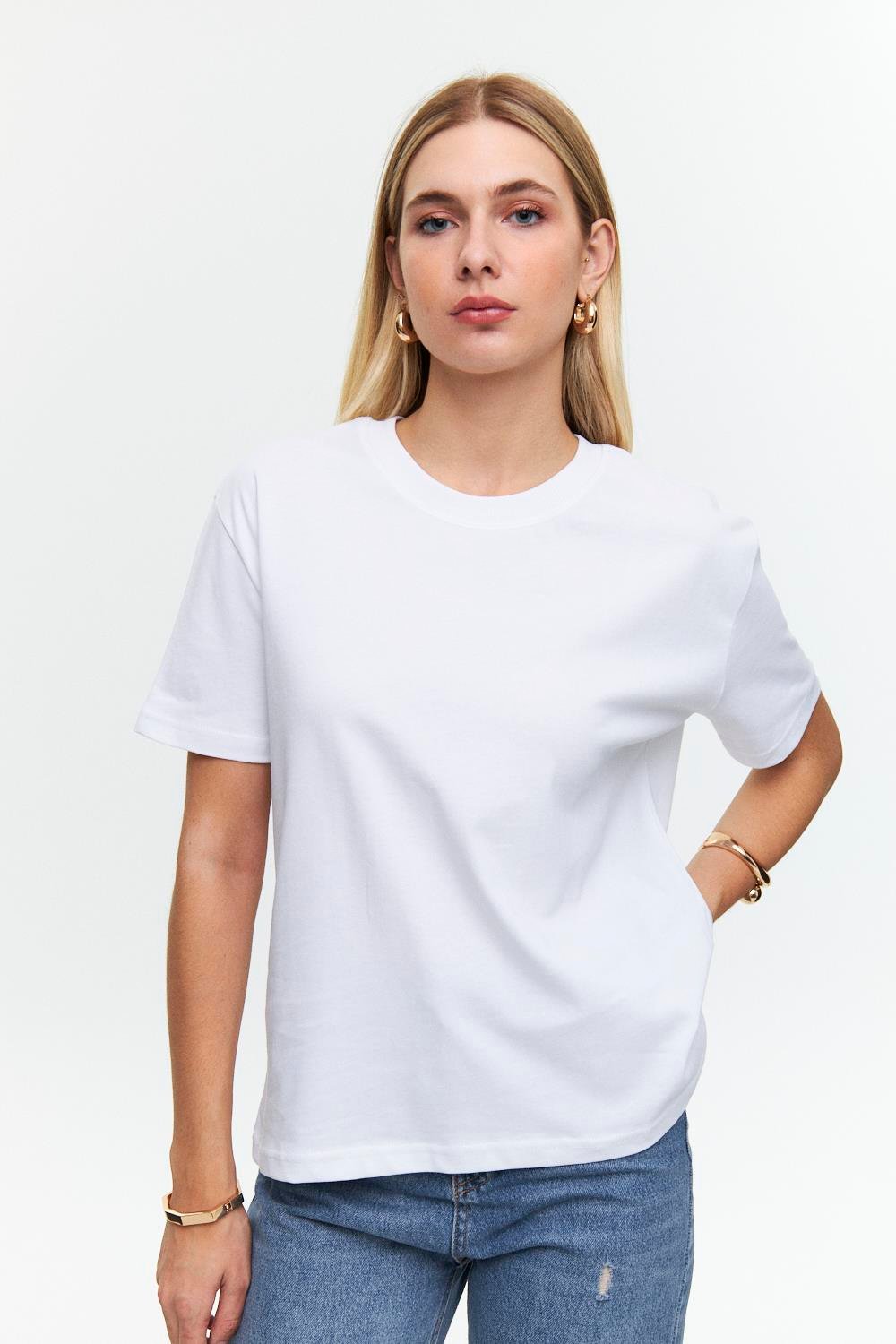 Classic Cotton White Crew Tee