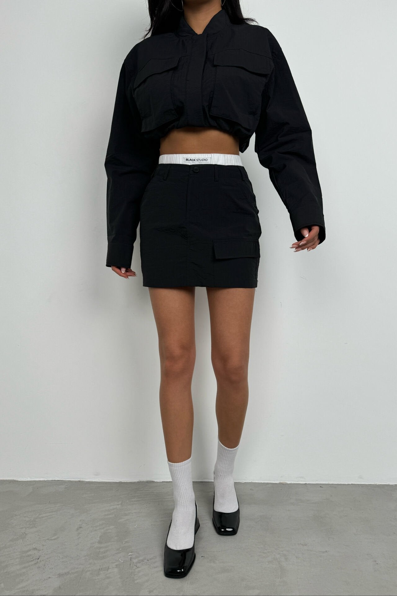 Midnight Utility Crop Jacket