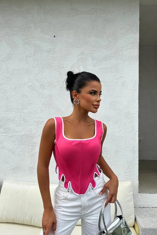 Fuchsia Statement Crop Top