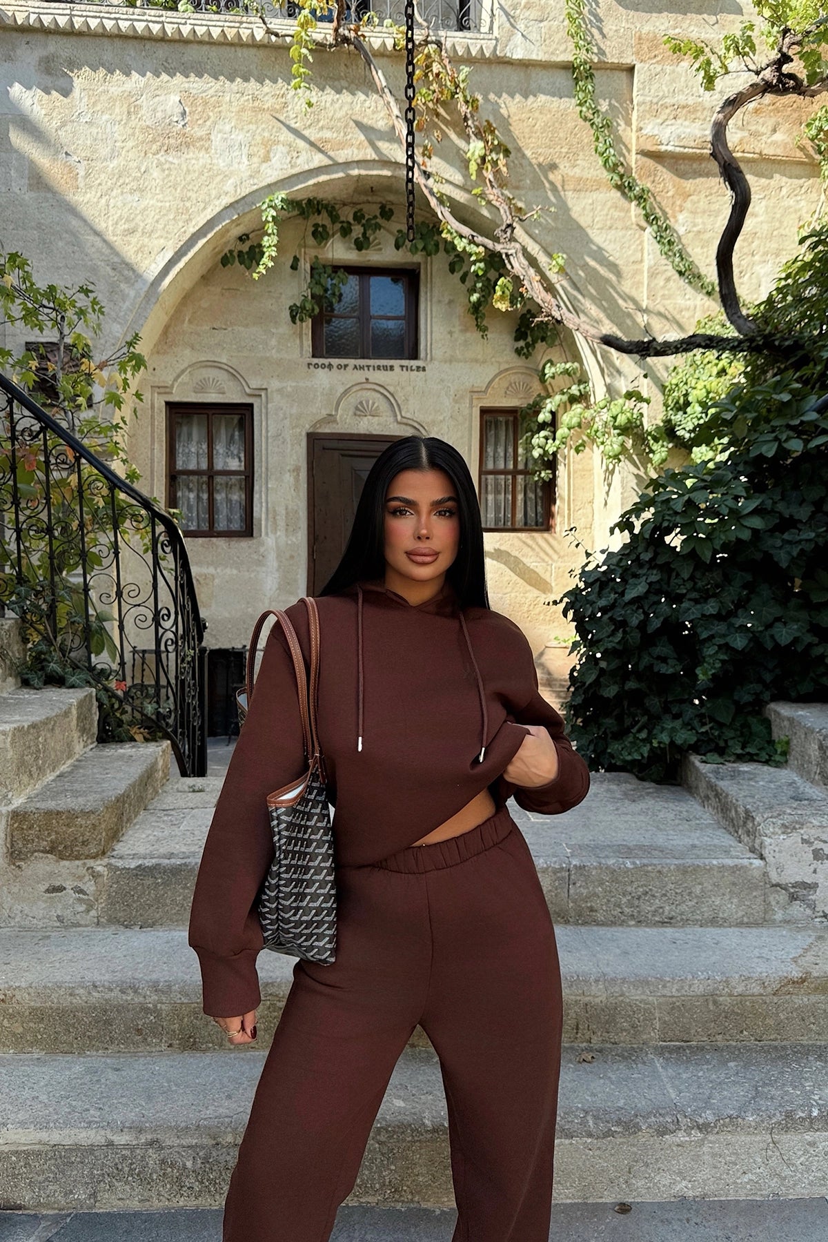 Luxe Brown Relaxed Tracksuit Set