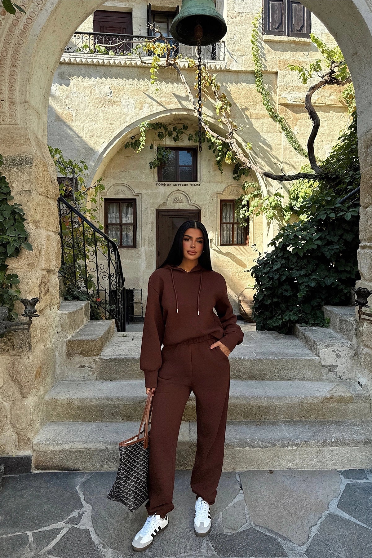 Luxe Brown Relaxed Tracksuit Set