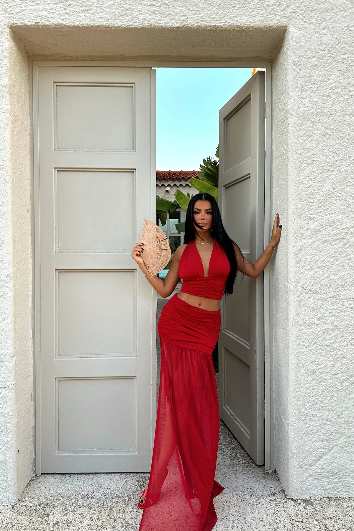 Red Skirt Suit