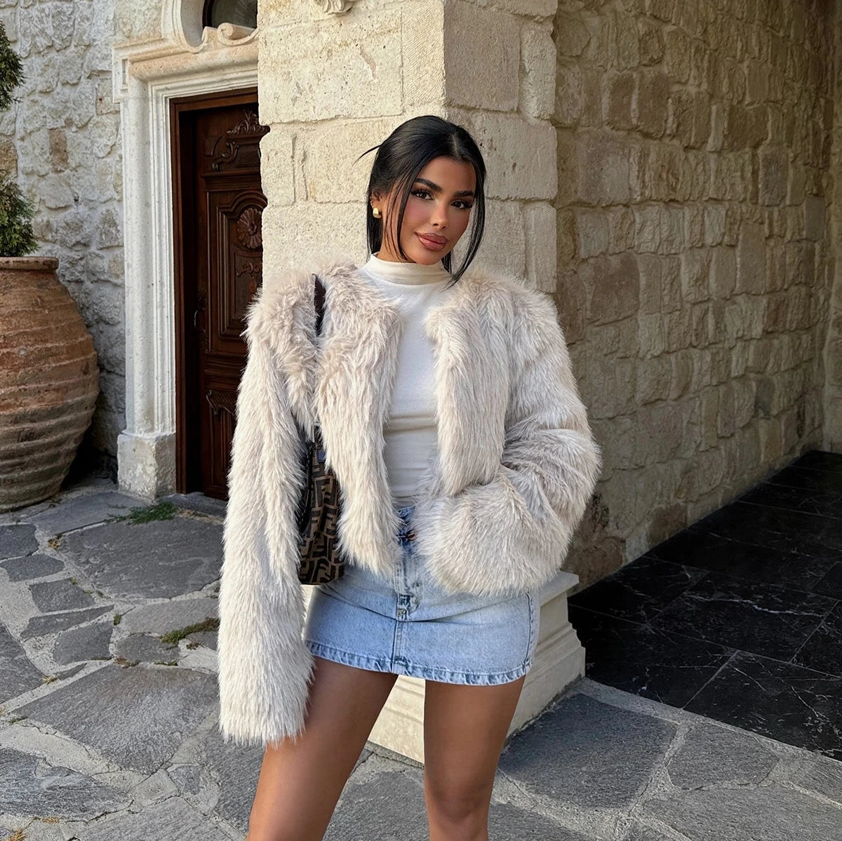 Luxe Cream Faux Fur Jacket