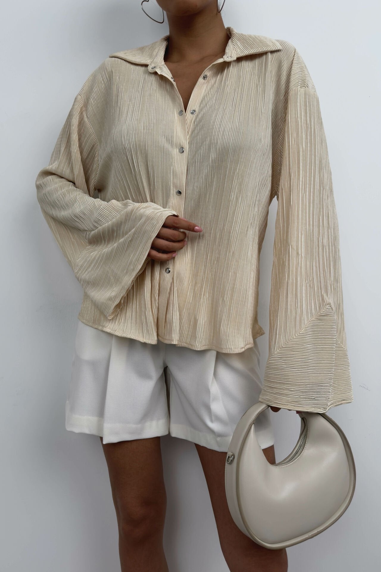 Textured Elegance Oversized Shirt