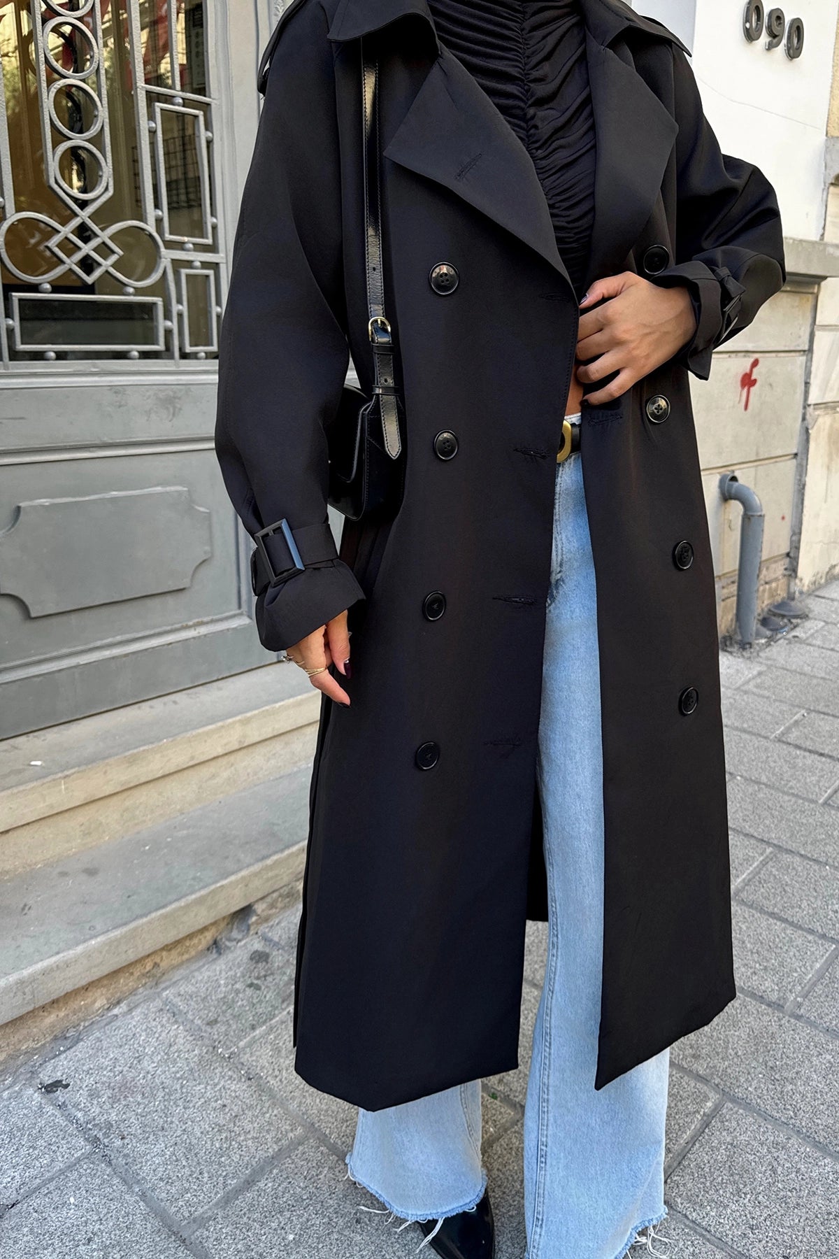 Osanna Classic Black Trench Coat